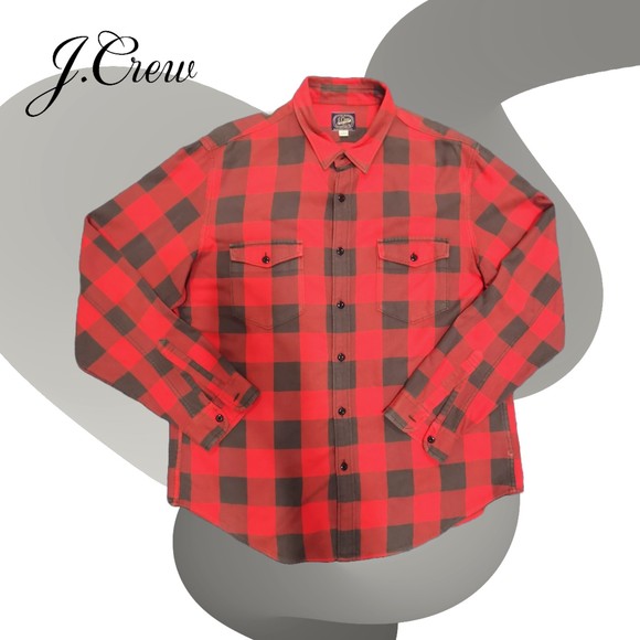 J. Crew Other - Men's Jcrew Red plaid shirt long sleeves | Color: red | Size: XL